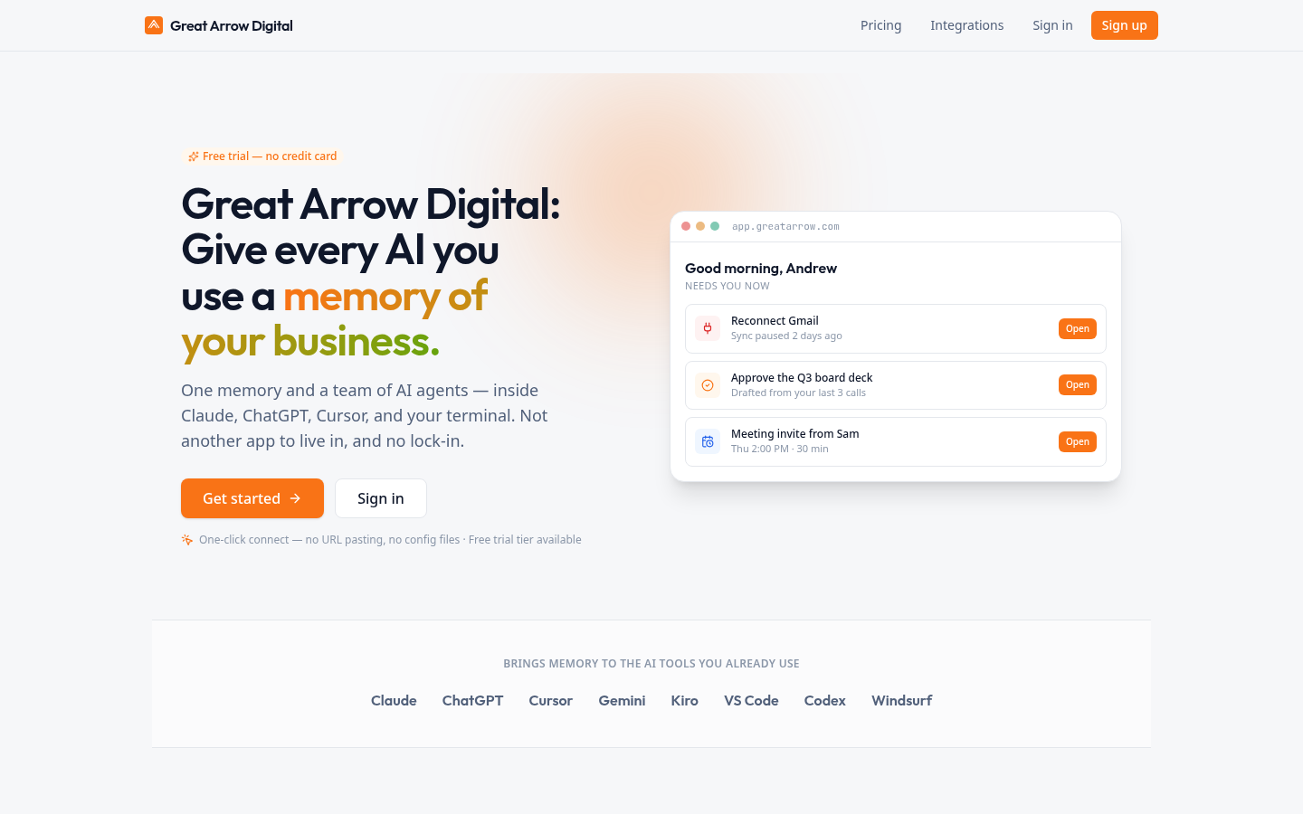 Great Arrow Digital product screenshot